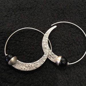 Silpada sterling & chalcedony stone earrings